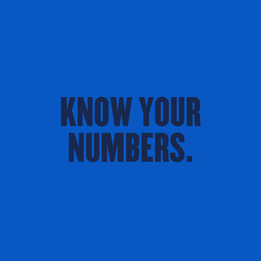 Know your Numbers